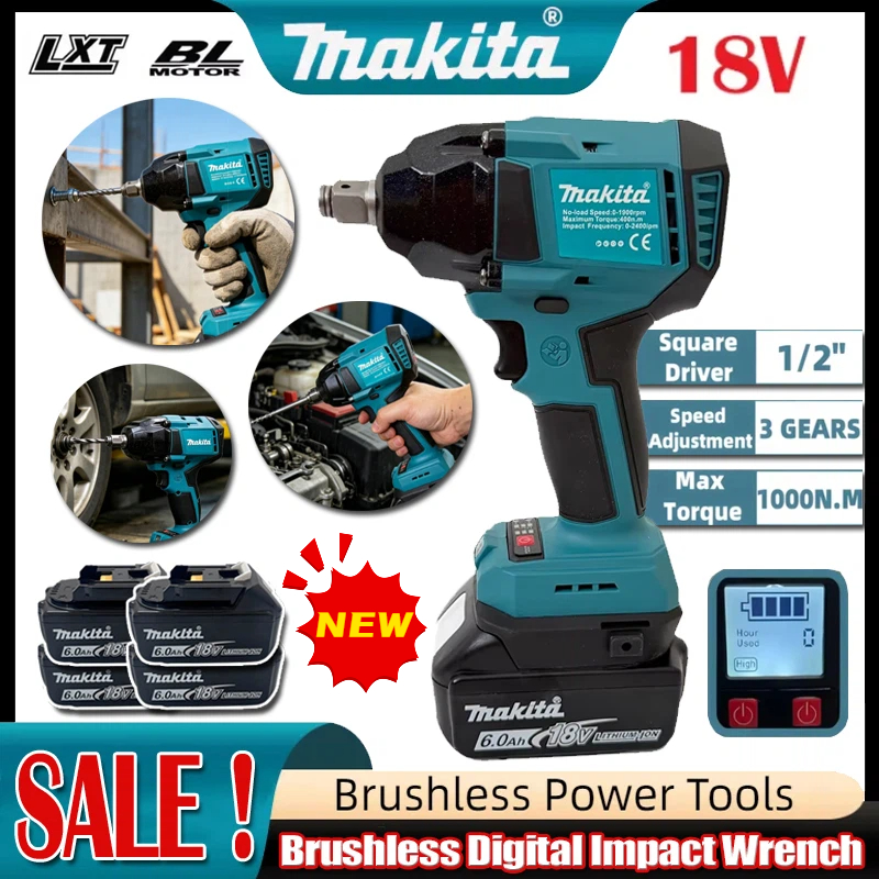 Power Tools Display - Makita Brushless Digital Display Electric Impact