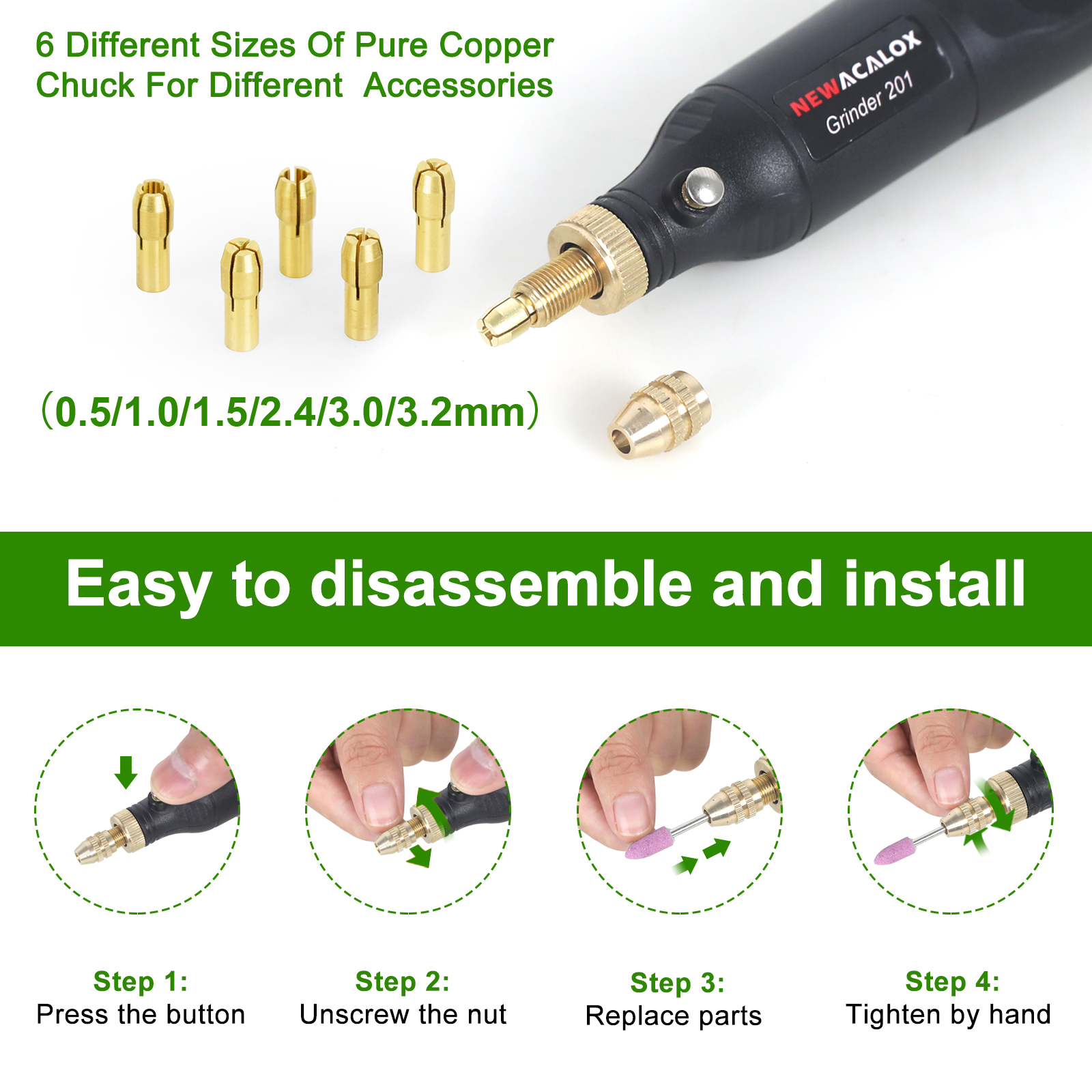 NEWACALOX Cordless Rotary Tool - Power Tools For Sale recension och pris