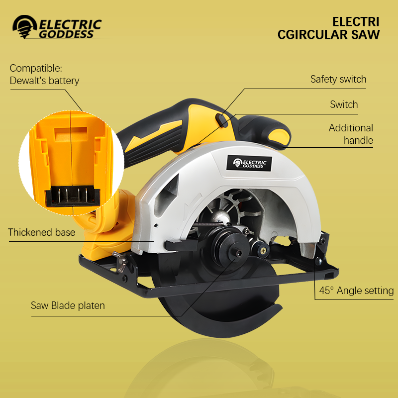 5000rpm 7inch Cordless Yellow  - Power Tools Yellow recension och pris
