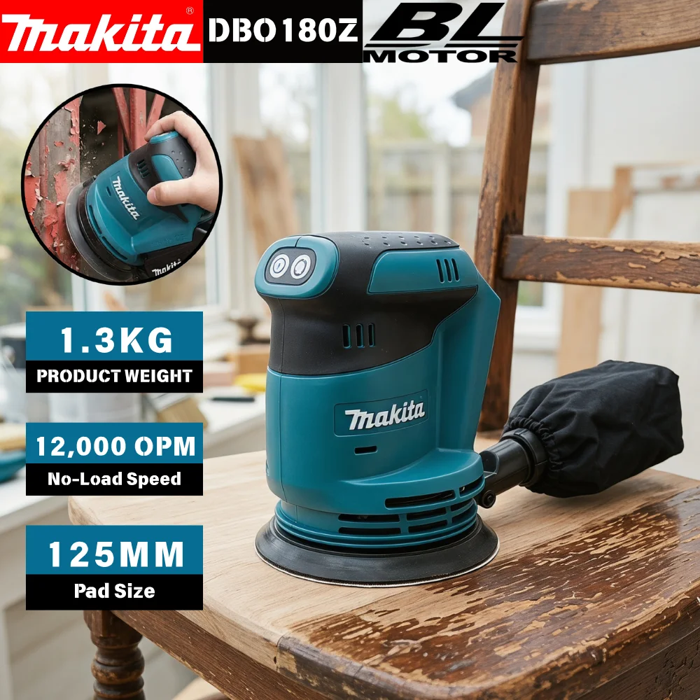 Makita DBO180Z 18V Brushless C - Random Orbital Sander recension och pris