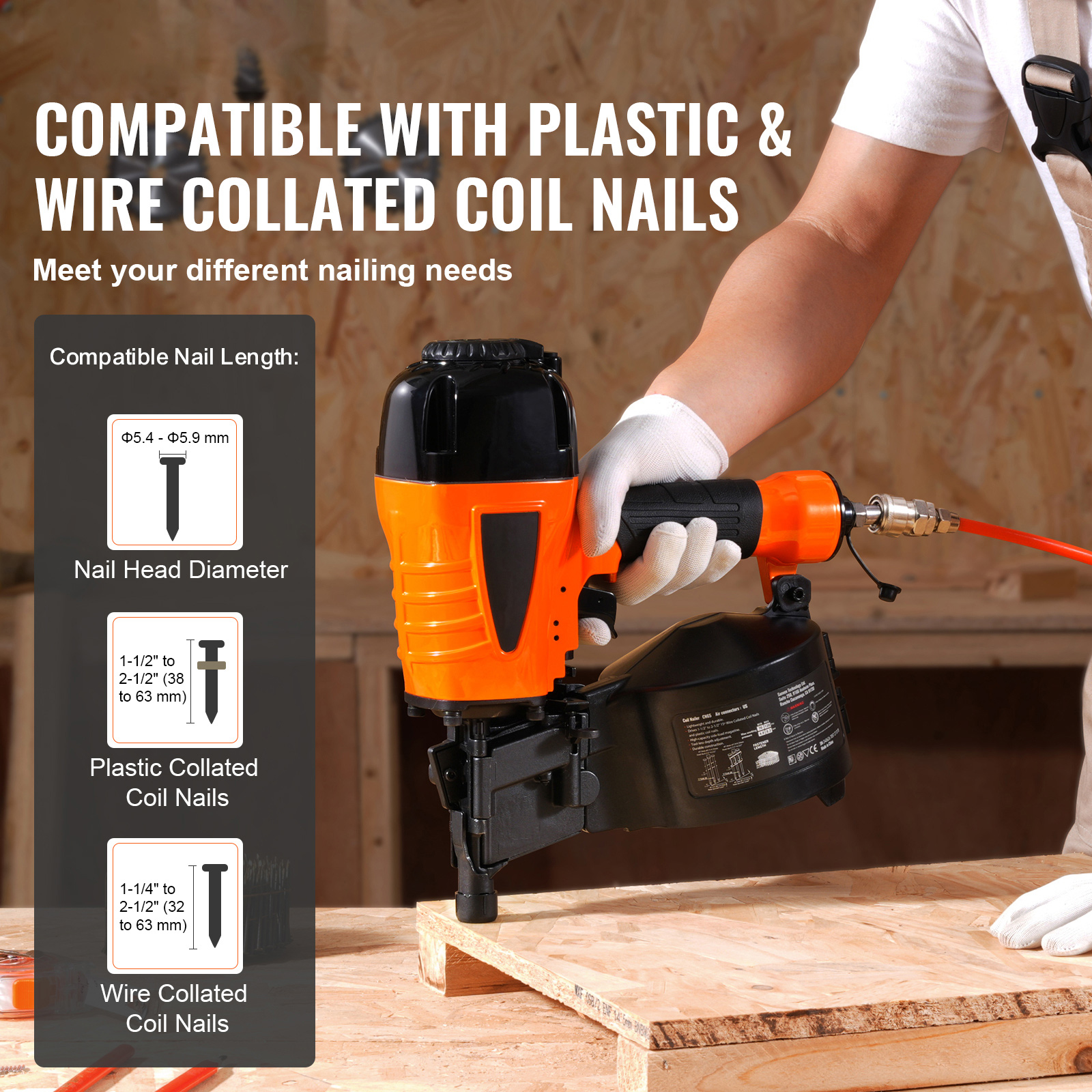 SucceBuy Coil Siding Nailer CN - Staple Gun Electric recension och pris