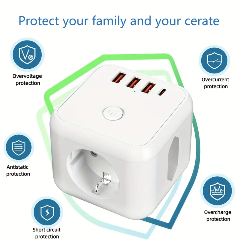 Space-Saving EU Cube Power Str - Power Tools You Need recension och pris