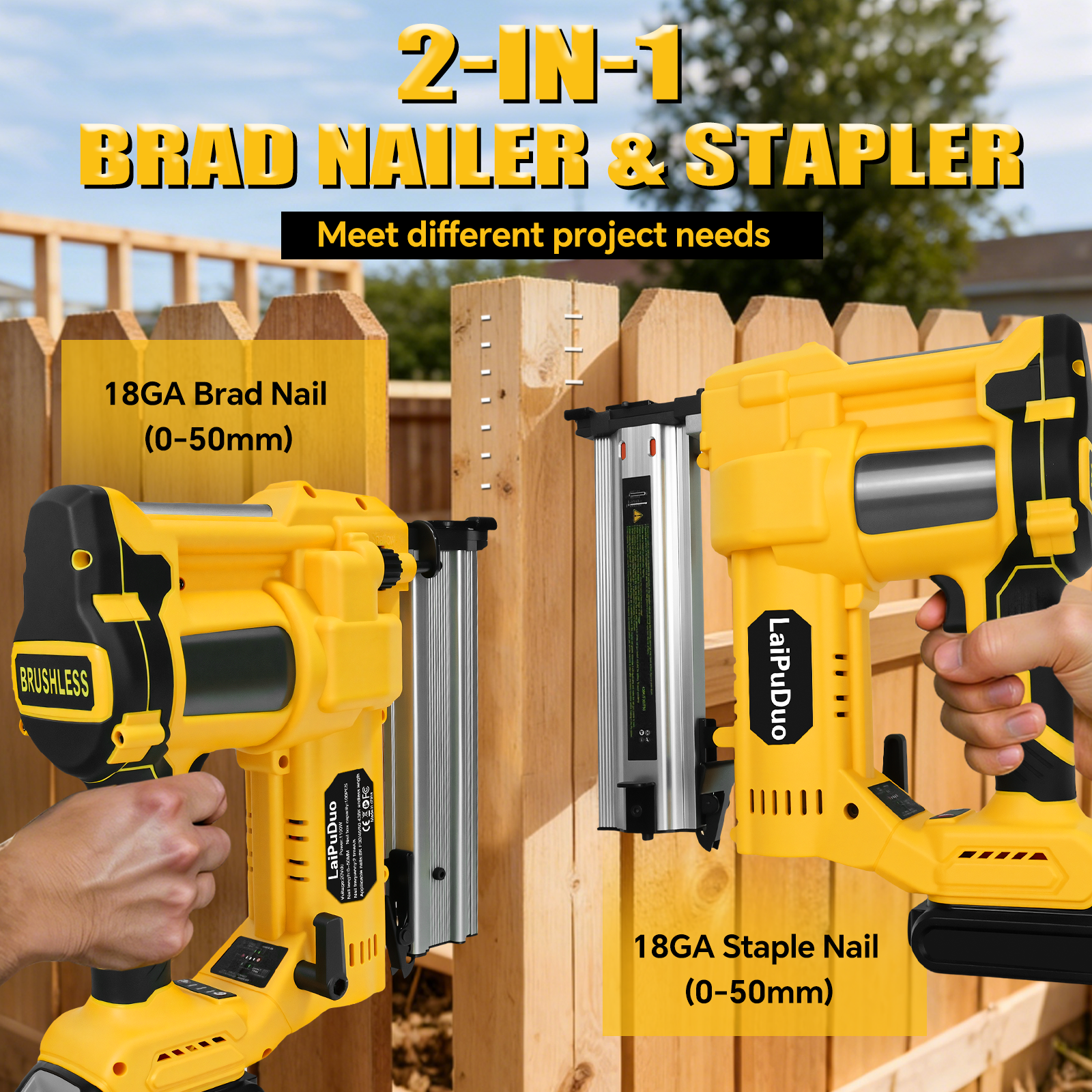 Brushless Brad Nailer 0-50mm 2 - Staple Gun Electric recension och pris