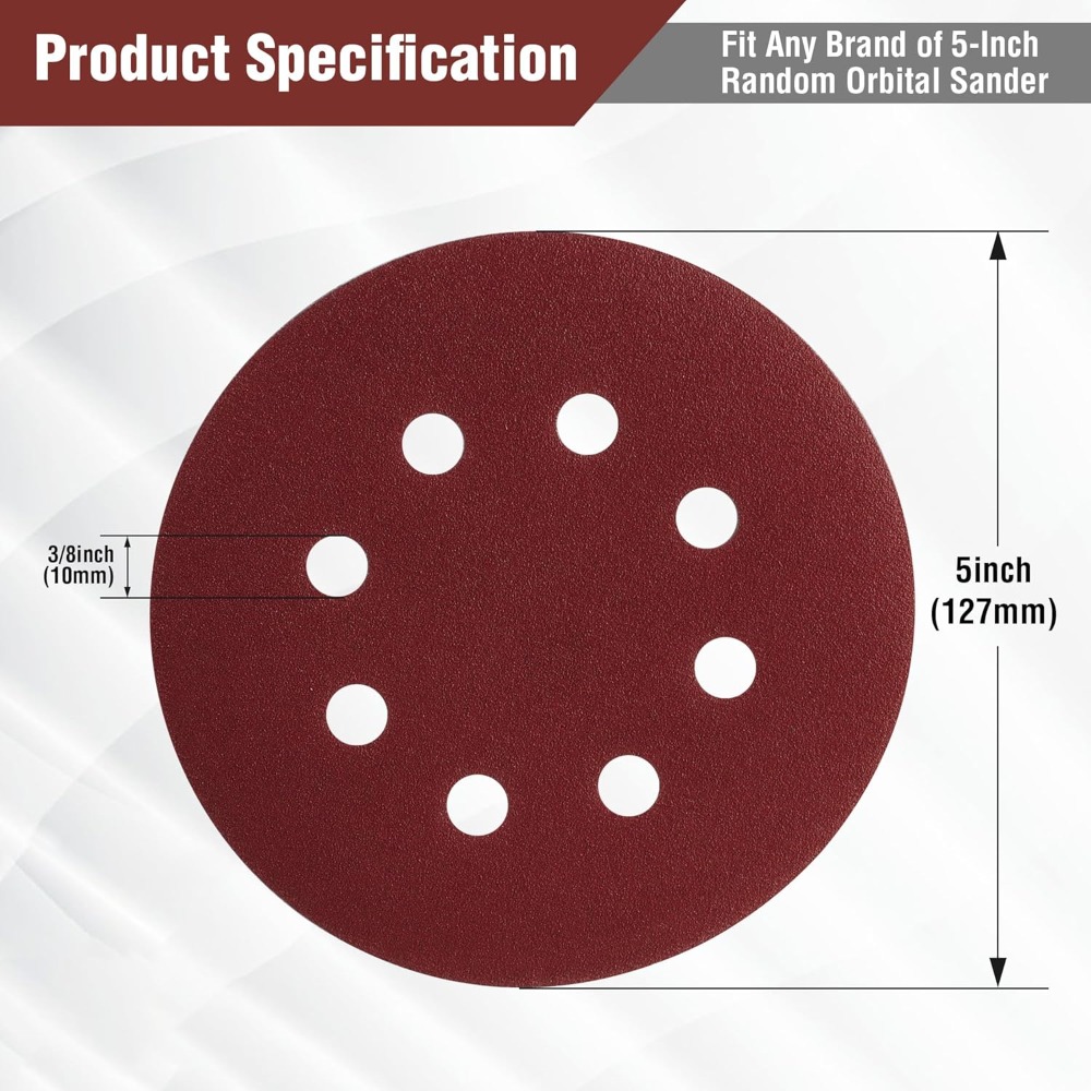150-Piece Sanding Discs Set -  - Random Orbital Sander recension och pris