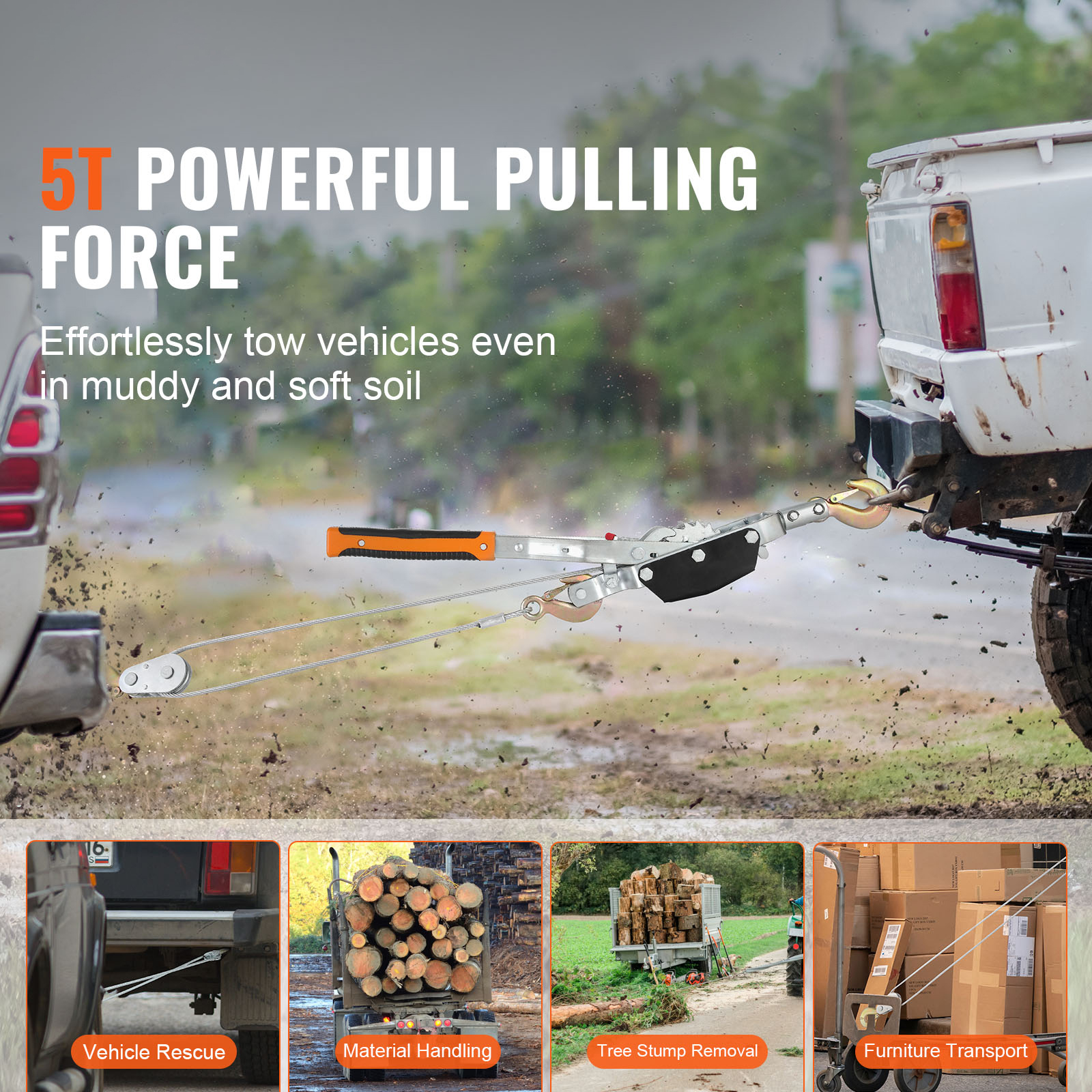 SucceBuy 5T Come Along Winch R - Power Tools In Automotive recension och pris