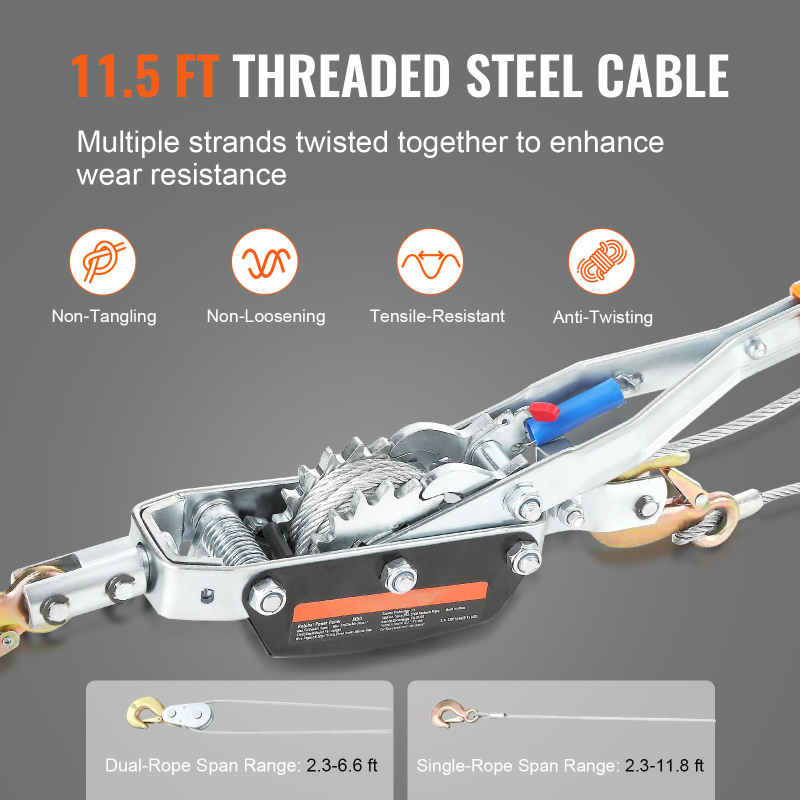 SucceBuy 5T Come Along Winch R - Power Tools In Automotive recension och pris
