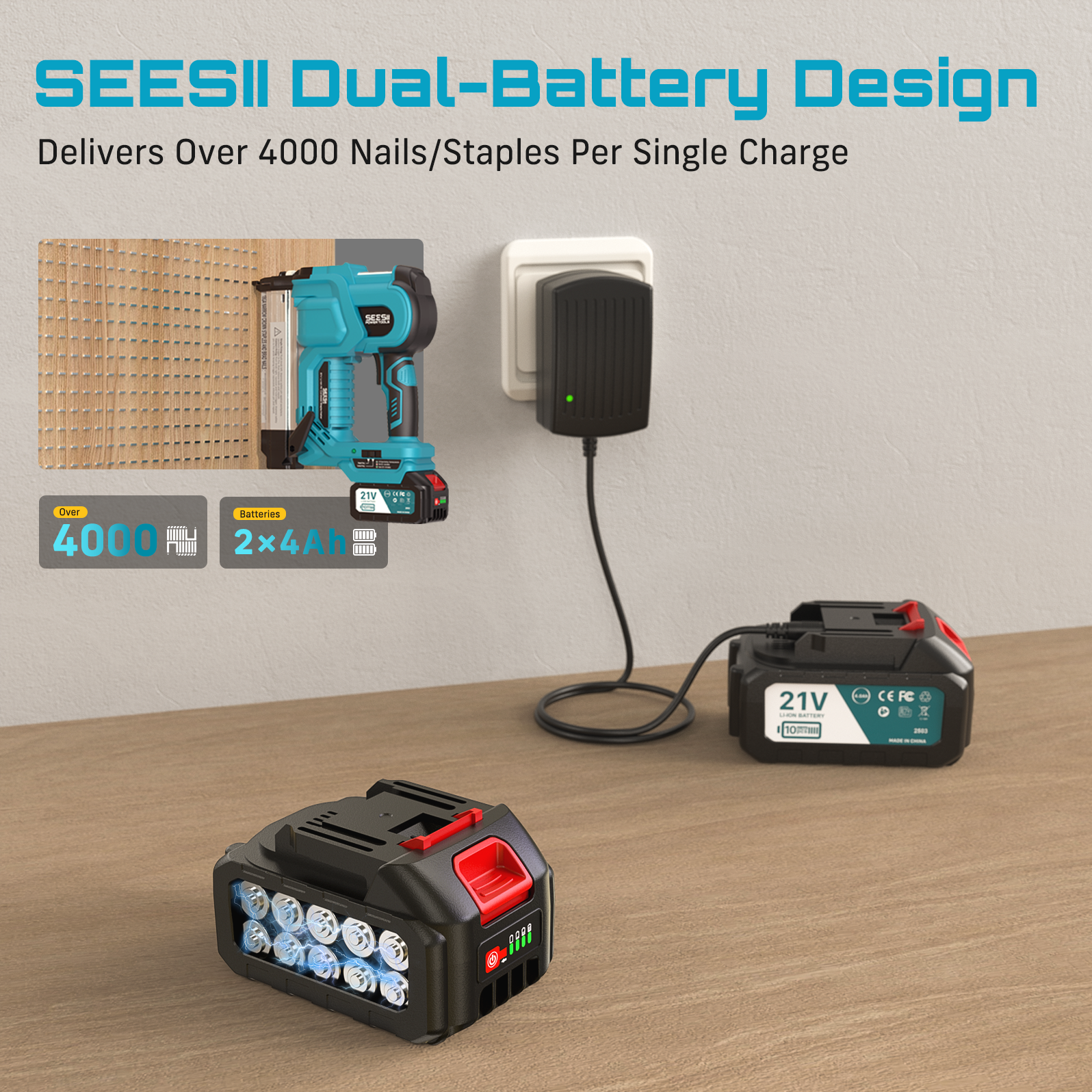 SEESII Electric Impact Nail Gu - Staple Gun Electric recension och pris