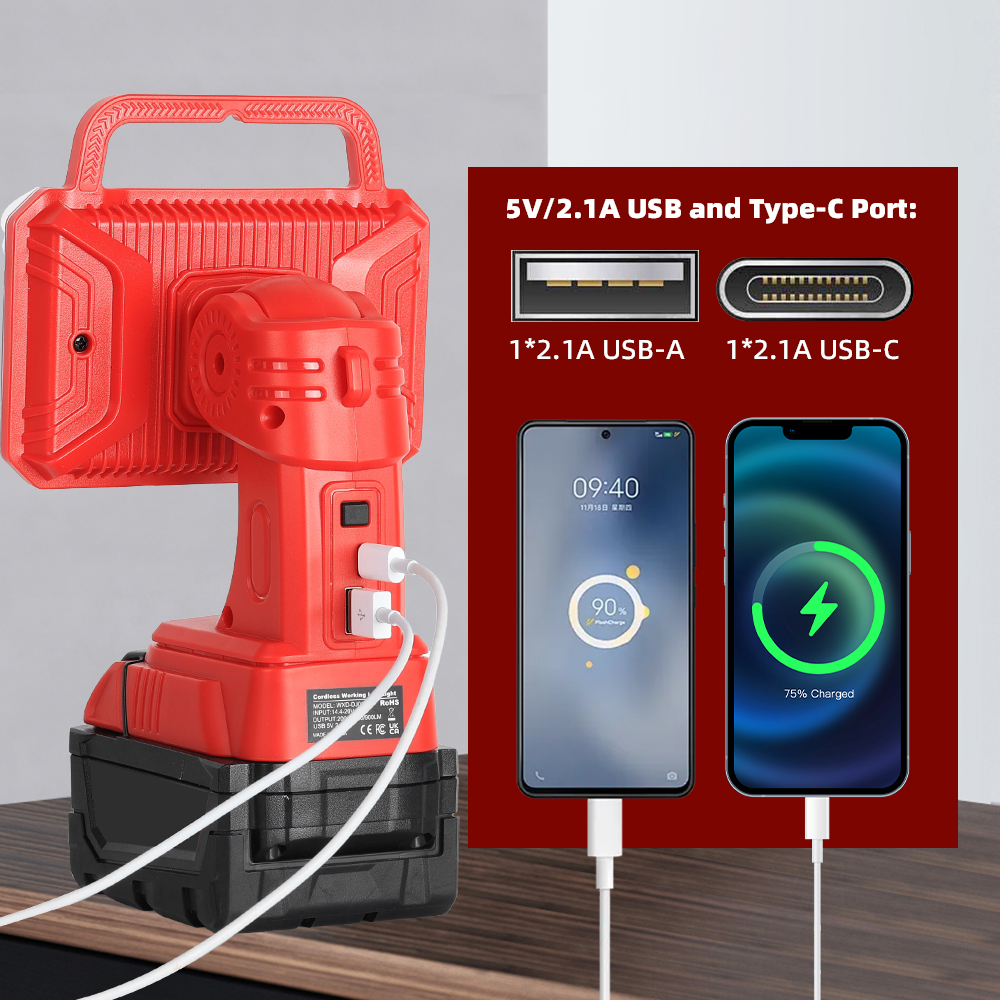 1PC Cordless LED Work Light fo - Power Tools Yellow recension och pris